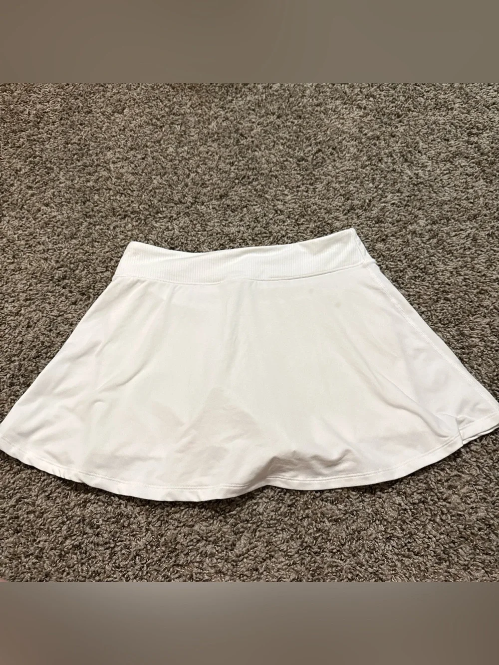 Nike White Women's Athletic Skort with Black Swoosh
